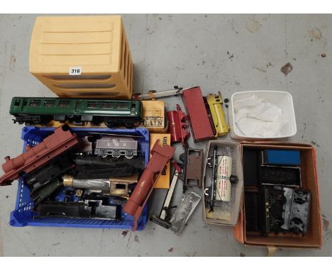 O GAUGE  - MIXED SELECTION INC LIMA 4F, HORNBY WAGONS, PART BUILT KIT LOCOS ETC