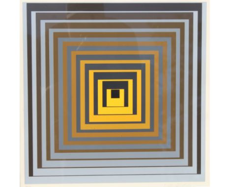 Victor Vasarely (French-Hungarian, 1906 - 1997) "La Torca" Color Serigraph. Pencil signed lower right, numbered (87/250) lowe