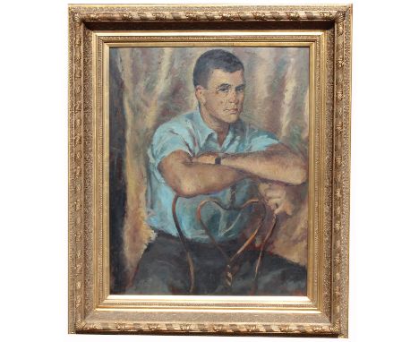 Manner of Luigi Lucioni (1900 - 1988) Portrait of a Young Man. Appears to be unsigned. Has not been examined out of the frame