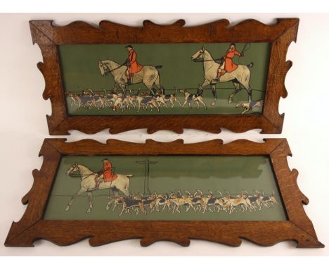 After Cecil Aldin (British 1870-1935),'The Huntsman' and 'The Whip',A pair of chromolithographs on paper,Each 27cm x 70.5cm,I