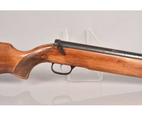 A Diana Series 70 Model 79 .22 Break Barrel Air Rifle, having chequered semi-pistol grip, inset plaque to the side, some cosm