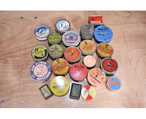 A good assortment of vintage air weapon pellets/slugs, including Bank's Patent, Banks Globe, Crosman Super Pells, Wasp, BSA P