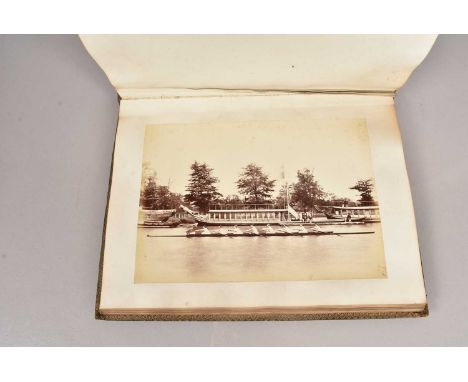1870 Victorian Period Photograph Album Views of Oxford Including Oxford Vs Harvard Rowing, Entitled Views of Oxford 1870, mai