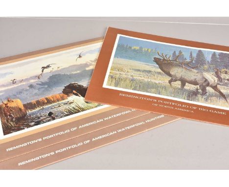 Remington's Portfolio of Big Game of North America, containing 12 prints, together with two Remington's Portfolio of American