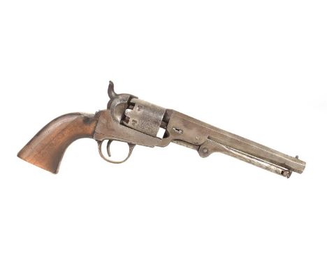 A Colt Six Shot Revolver, serial 6166, possible Model 1849, having 5 1/2'' octagonal sighted barrel, stamped Colt Patent, hav
