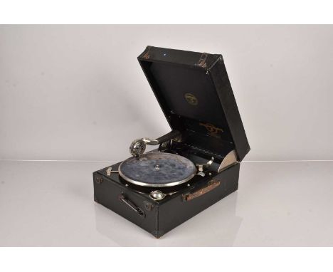 Portable gramophones, Columbia Model 110, with No 8 soundbox and self-opening louvres, supplied by A. Andrews, Folkestone; an