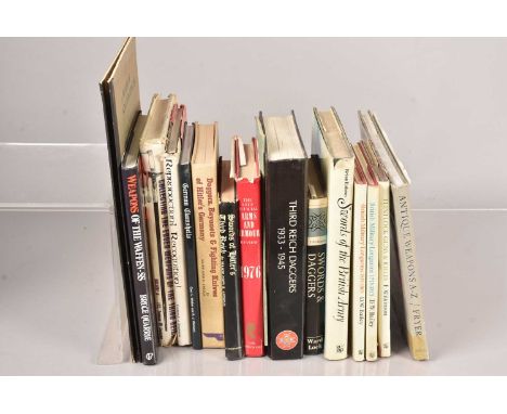 A good collection of Weapon Reference books, mainly Third Reich, including Dagger, Bayonets, & Fighting Knives of Hitler's Ge