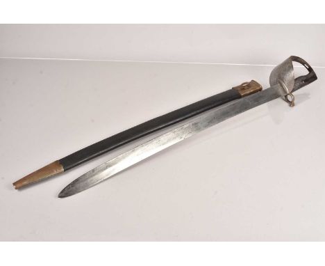 An 1859 Cutlass 2nd Type, having 67.5cm long blade, stamped with a Crowned S18 to one side and spine, and some stamps to the 