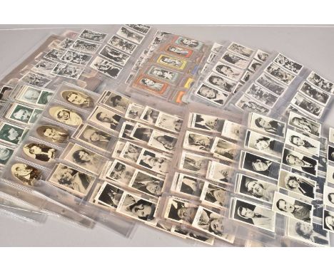Cinema/Acting/Radio Themed Cigarette Card Sets, mainly stored in plastic more common sets, examples by, Pattreiouex (1), Carr
