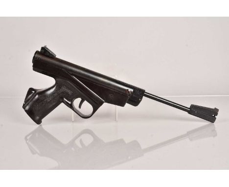 A Russian Baikal 53 .177 Air Pistol, serial 9109877, with Break Barrel Action, with plastic stock, with shaped grip, complete