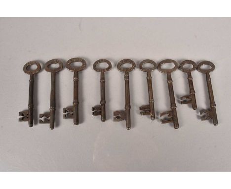 Sandhurst - Royal Military Academy, a collection of early 20th Century keys from the Royal Military Academy, comprising Oak G