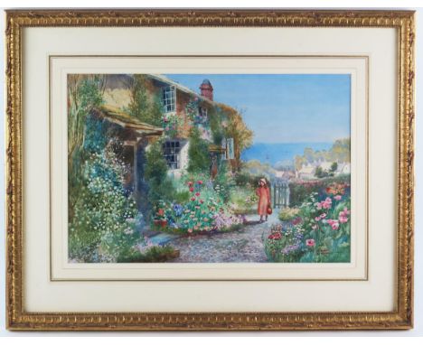 Arthur Wilkinson, 'A Clovelly Cottage' watercolour, signed and dated 1898, mounted, framed and glazed, 29 x 43.5cm 