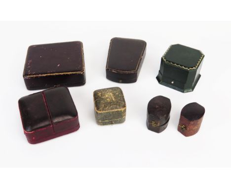 A Selection of Old Ring and Jewellery Boxes 