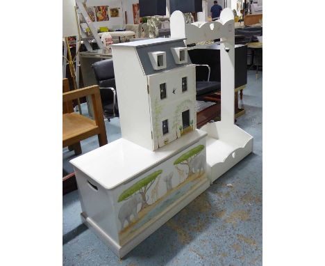 DRAGONS OF WALTON STREET DOLLS HOUSE, trunk and cloth hanger, 120cm at tallest. (3) (with faults)