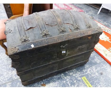 A LARGE DOME TOP TRUNK. 