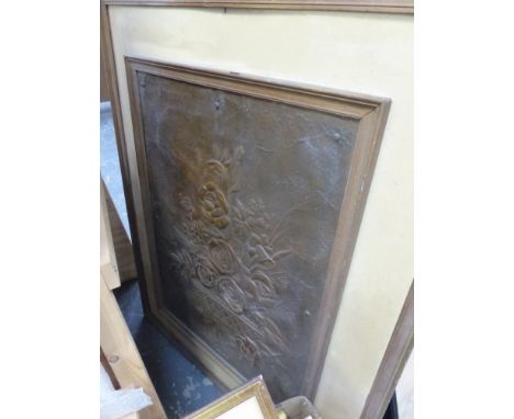 A LARGE REPOUSSE COPPER PANEL. 