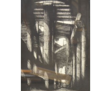 S. HOWARD (CONTEMPORARY) - Spaghetti Junction Study No.7, etching, signed in pencil and dated 1992, framed, 58cm x 44cm