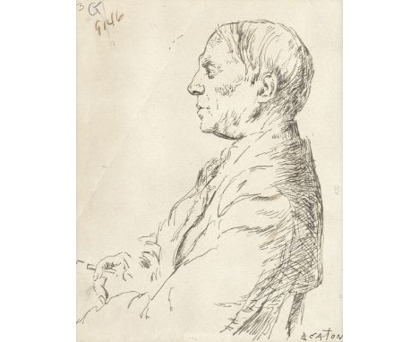 Cecil Beaton (British, 1904-1980)Picasso in Profile signed 'BEATON' (lower right)pen and ink on paper30 x 23.5cm (11 13/16 x 