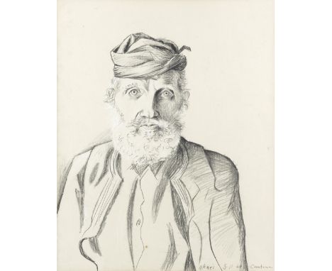 John Craxton R.A. (British, 1922-2009)Portrait of an Old Man (Old Cretan) signed, inscribed and dated 'alonés 5.11.48 Craxton