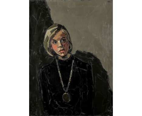 Sir Kyffin Williams R.A. (British, 1918-2006)Australian Girl signed with initials 'KW' (upper right); further signed with ini