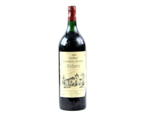 One magnum of Chateau St. Didier-Parnac Cahors, 1989 vintage.   