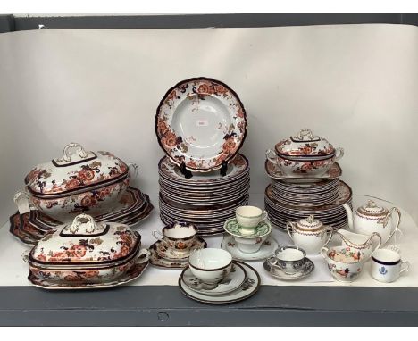 Quantity of late C19th/early C20th ceramic tablewares, including Wedgwood Royal Montrose pattern part dinner service, includi