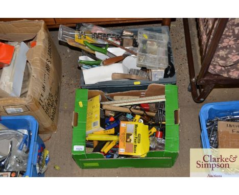 Two boxes of various hand tools