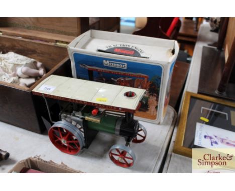 A Mamod traction engine with original box