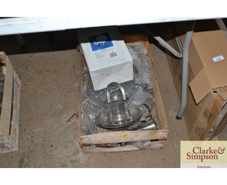 A box of wall light fittings