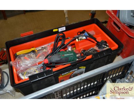 A tool box and a quantity of new tools