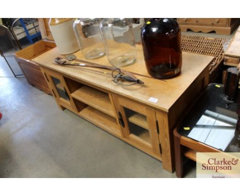 A light oak TV stand