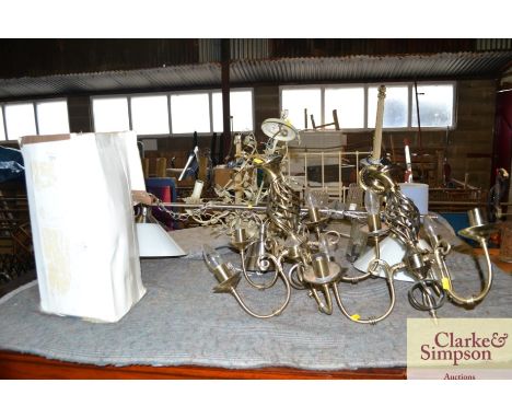 A quantity of various decorative and other light fittings