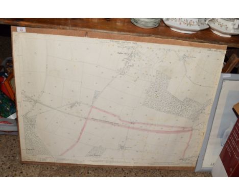 ORDNANCE SURVEY SECOND EDITION 1906 MAP OF OULTON STREET TO INCLUDE THE MIDLAND AND GREAT NORTHERN JOINT RAILWAY, MOUNTED ON 