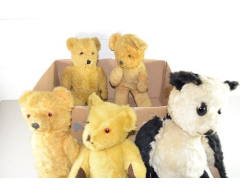 BOX OF VINTAGE TEDDY BEARS