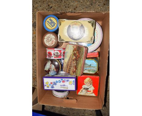 BOX OF VINTAGE TINS