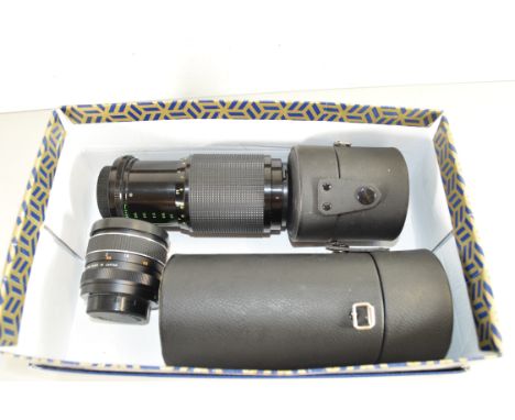 BOX OF CAMERA LENSES