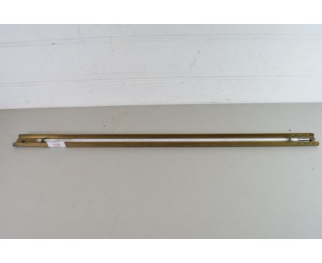 LARGE BRASS MOUNTED THERMOMETER