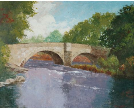 R P Minto (20th century), Skelwith Bridge, Cumbria, signed lower right, oil on board, 41 x 51cm