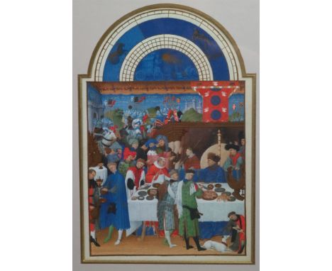 Four prints in frames, see writing on the back "The Manuscript Collection" Originals created between 6th-15th centuries. Janu