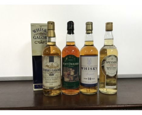 GLEN DARROCH 1988 WHISKY GALORE
Single Malt Scotch Whisky
70cl, 40% volume, in carton.
POIT DHUBH 12 YEARS OLD
Blended Malt S