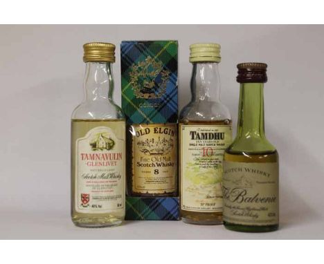 24 SINGLE MALT SCOTCH WHISKY MINIATURES
Including Rosebank 8, Glen Flagler and Oban 12.  