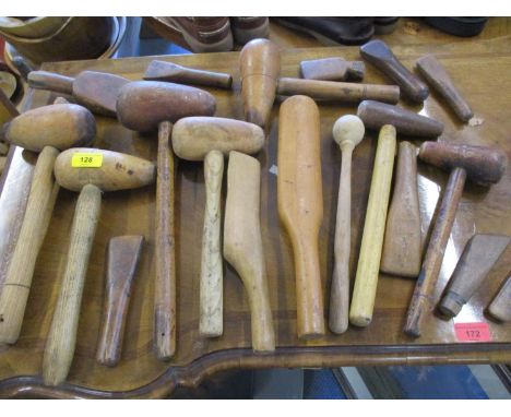 Lead working tools to include treen mallets. Location:RAB 