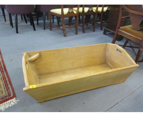 A Victorian pine wash trough with internal corner soap tray. Location:BR 