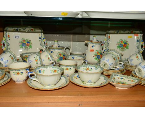 MASON'S IRONSTONE 'CHELSEA PATTERN' TEA WARES, to include teapot, hot water jug, two cake/sandwich plates, milk jug, sugar bo