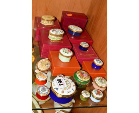 A SMALL GROUP OF STAFFORDSHIRE ENAMELS, to include Twelve Days of Christmas, 'On the 1st Day....', royal commemoratives, flor