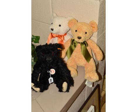 THREE UNBOXED STEIFF BEARS, mohair Titanic bear, No 003509 and two Cosy bears 2014, No 663604 and 2015 No 664625