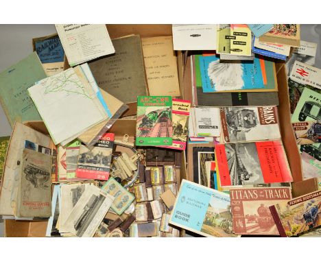 A QUANTITY OF PAPER RAILWAYANA AND OTHER RAILWAY EPHEMERA, to include Railway Clearing House Appendix to the Official Handboo