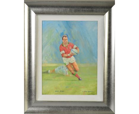 CRAIG CAMPBELL (BRITISH CONTEMPORARY)'IEUAN EVANS', a portrait of The Welsh Rugby Legend, signed and dated (19)94, oil on can