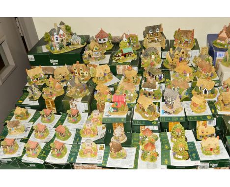 FIFTY FOUR BOXED LILLIPUT LANE SCULTPURES FROM THE BRITISH COLLECTION (Black and British Made backstamps), to include 'Green 