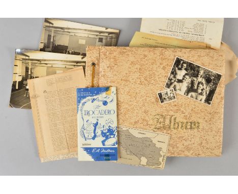 A WWII PERIOD PHOTO ALBUM, containing a large number of photographs, postcards and press cuttings, etc relating to the Milita